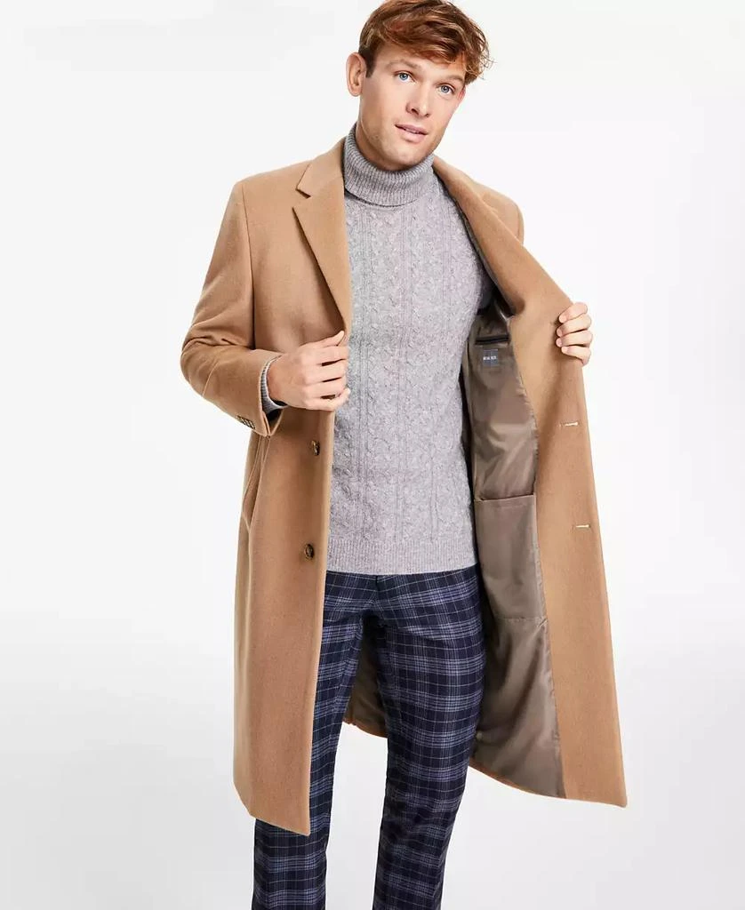 商品Michael Kors|Men's Classic-Fit Solid Wool Blend Overcoats,价格¥1695,第3张图片详细描述