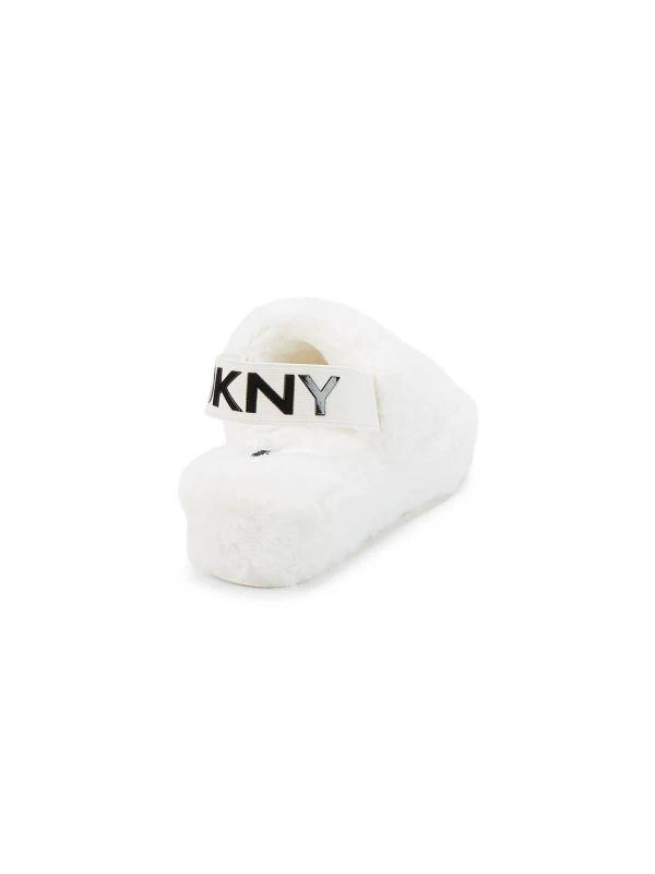 商品DKNY|Zeynep Faux Fur Slingback Flat Slippers,价格¥113,第3张图片详细描述