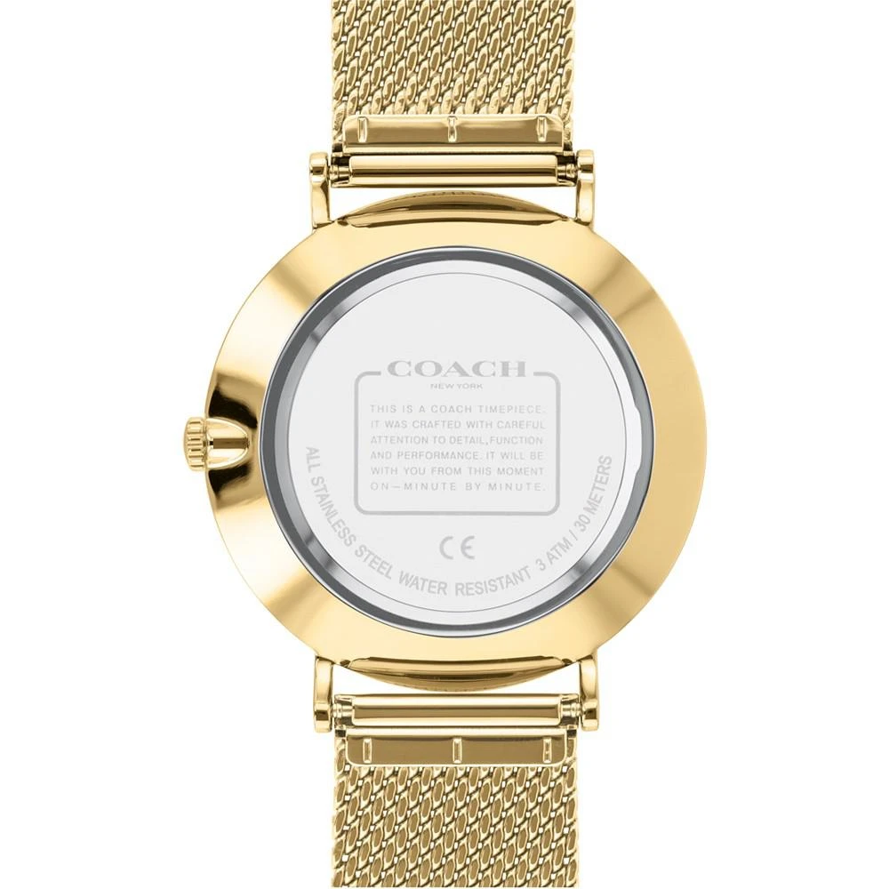 商品Coach|Men's Charles Gold-Tone Mesh Bracelet Watch 36mm,价格¥1303,第3张图片详细描述