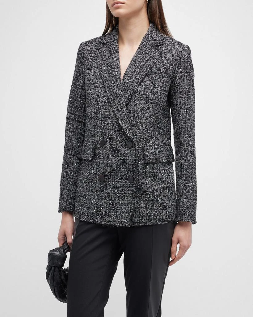 商品Theory|Piazza Noelle Double-Breasted Tweed Jacket,价格¥1607,第1张图片