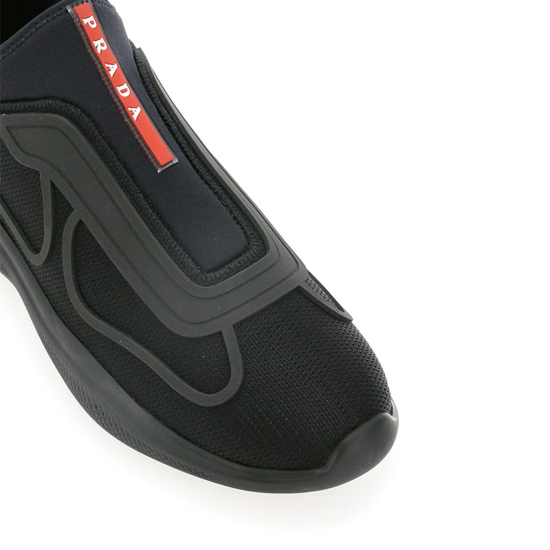 PRADA 男士黑色织物运动鞋 4E3521-ELN-F0002 商品