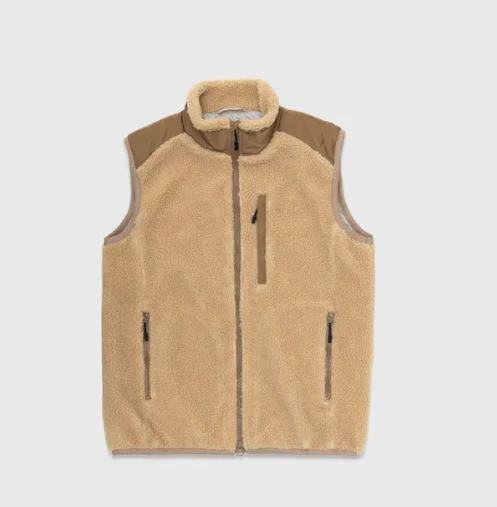 商品DESCENTE|男款 迪桑特 BOA 绒毛马甲 棕黄色,价格¥1245,第1张图片