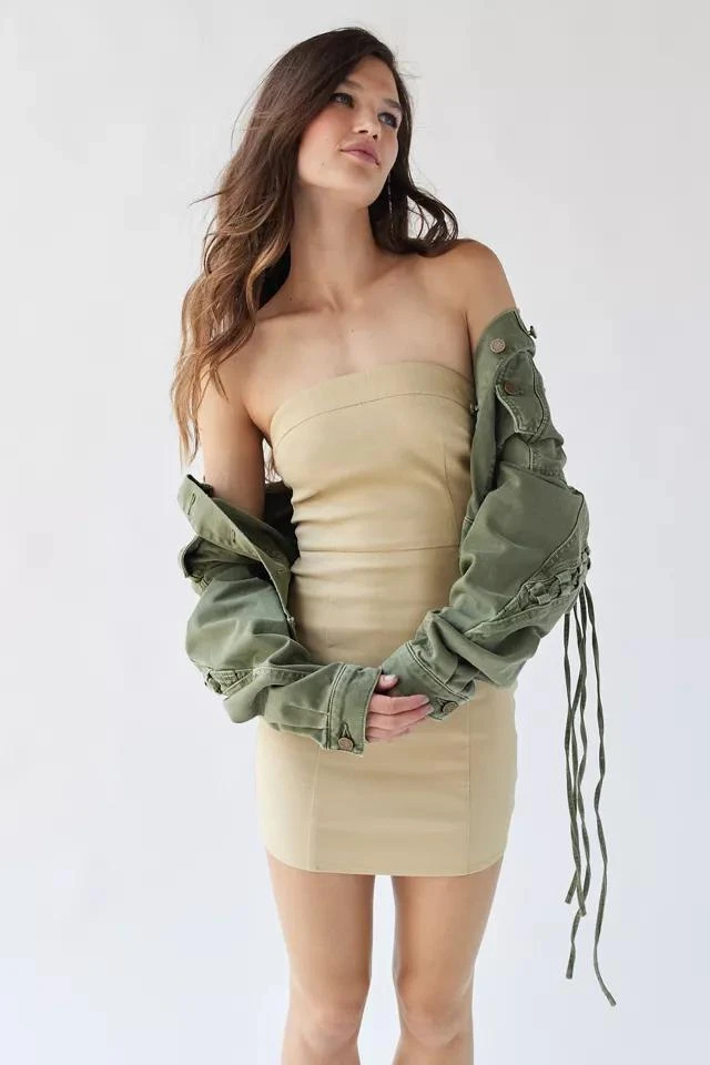 商品Motel|Motel Siria Strapless Mini Dress,价格¥300,第4张图片详细描述