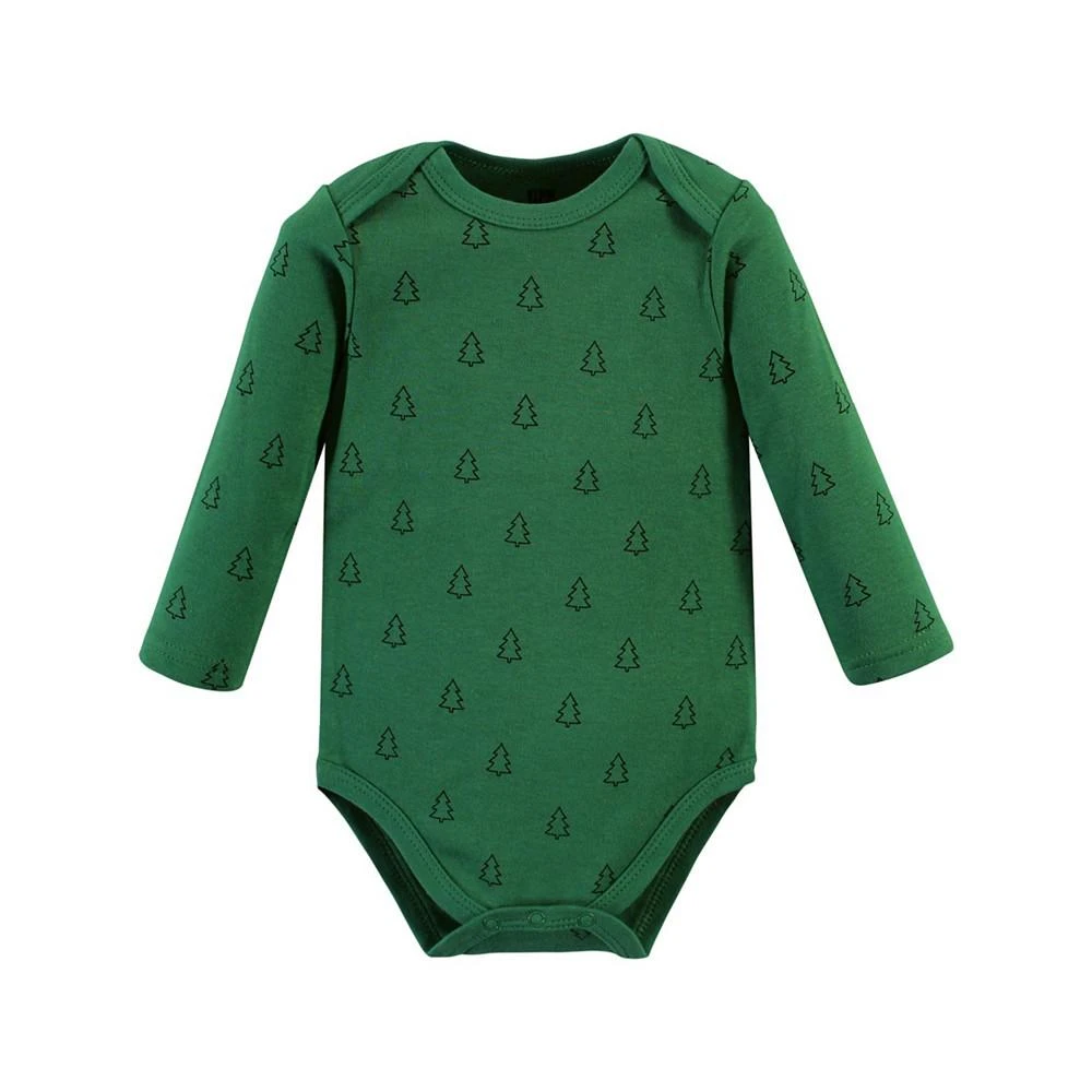 商品Hudson|Baby Girls and Boys Cotton Long-Sleeve Bodysuits, Pack of 3,价格¥105,第4张图片详细描述