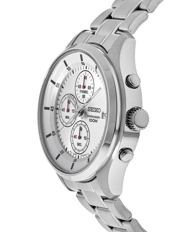 商品Seiko|Seiko Silver Chronograph Dial Stainless Steel Unisex Watch SKS535P1,价格¥758,第3张图片详细描述