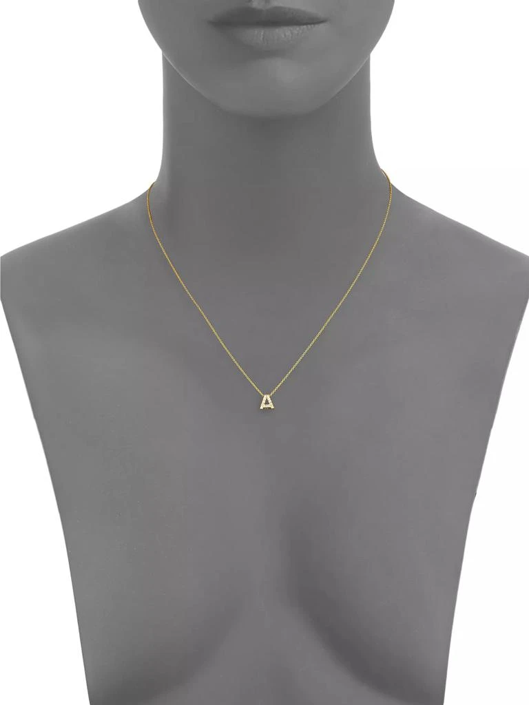 商品Roberto Coin|Tiny Treasures Diamond & 18K Yellow Gold Initial Necklace,价格¥6789,第2张图片详细描述