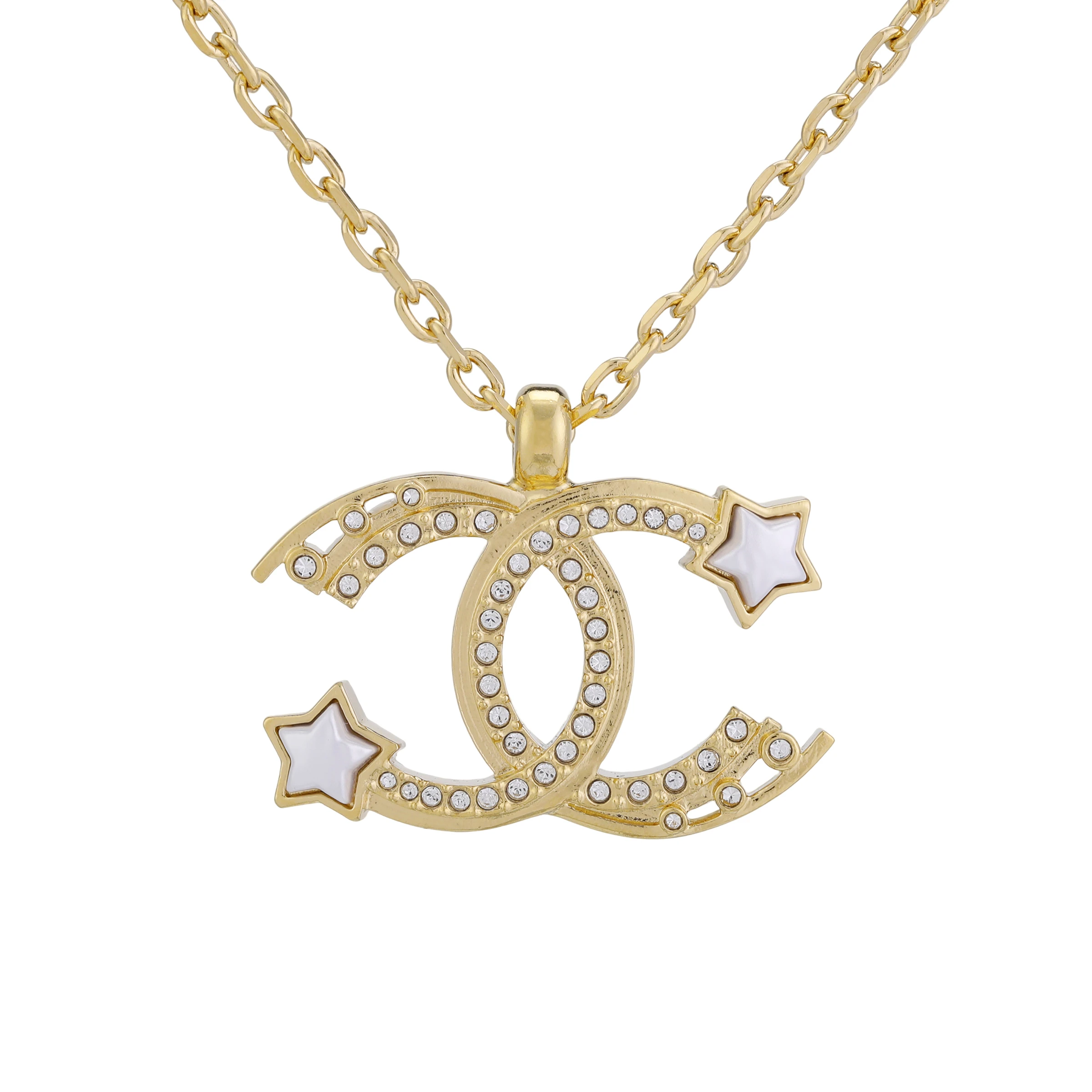商品[国内直发] Chanel|【24C新品】 香奈儿 双C星星 项链 女款 金色,价格¥8605,第1张图片