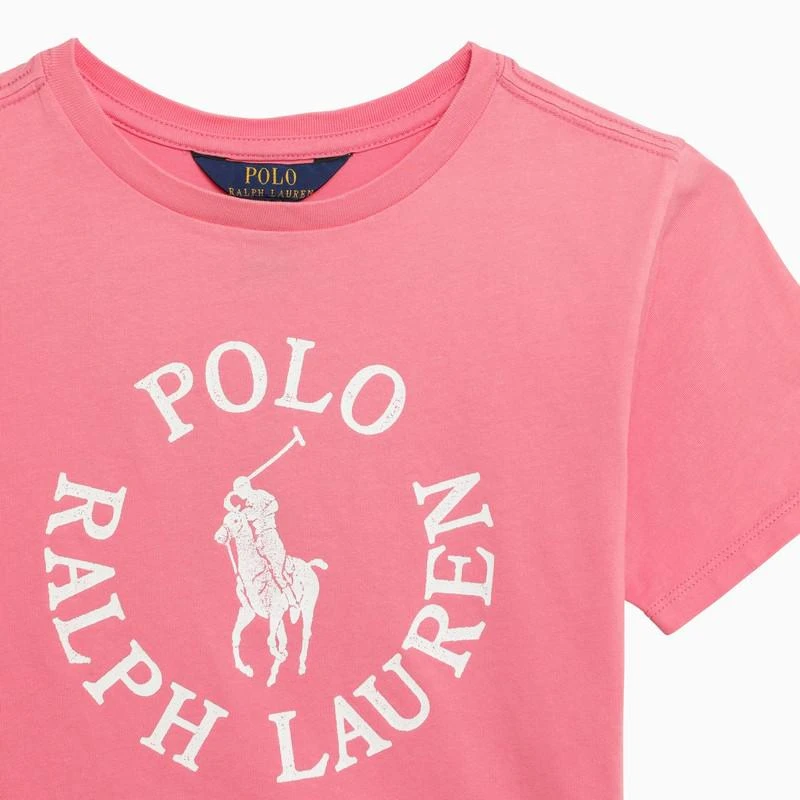 商品Ralph Lauren|Pink T-shirt with cotton logo,价格¥395,第3张图片详细描述