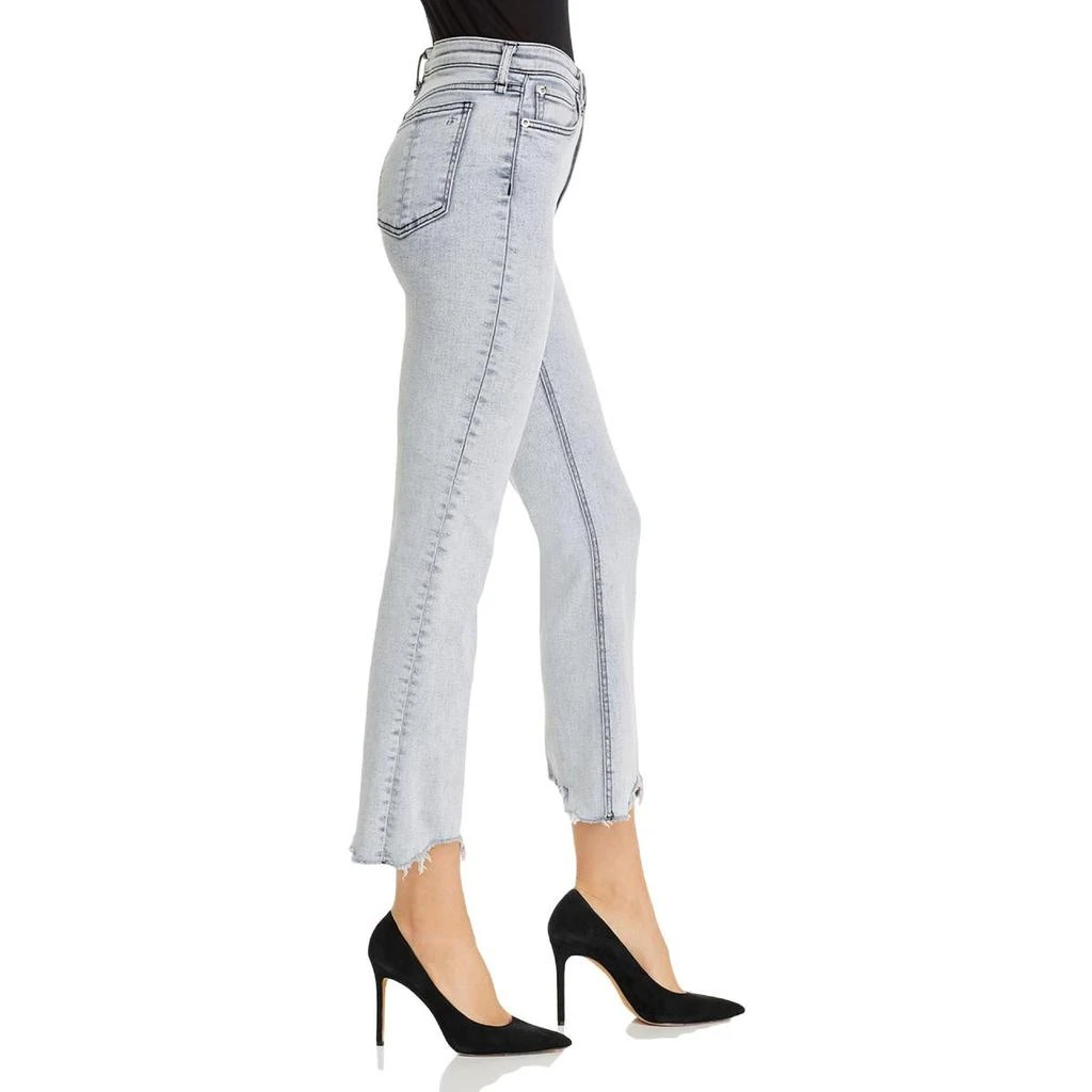 商品Rag & Bone|Nina Womens High Rise Frayed Hem Cropped Jeans,价格¥766,第3张图片详细描述