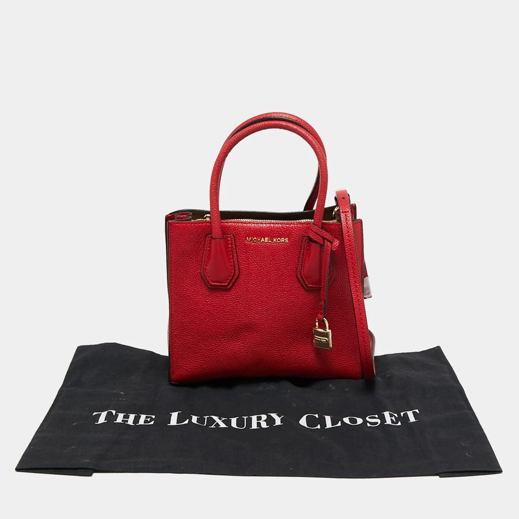 MICHAEL Michael Kors Red Pebbled Leather Mini Mercer Tote 商品