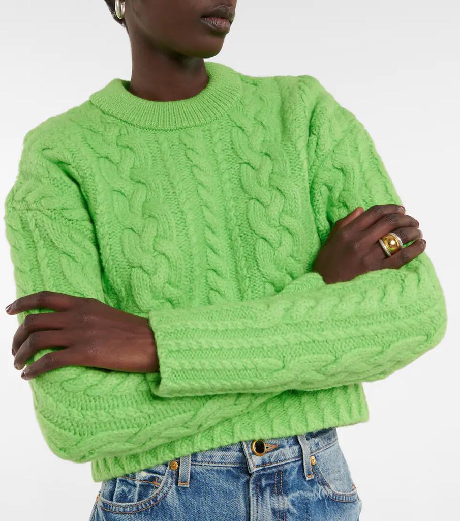 Cable-knit virgin wool sweater商品第4张图片规格展示