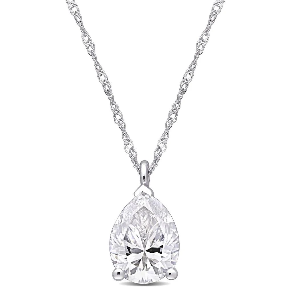 商品Julianna B|10k White Gold Created Moissanite Necklace,价格¥3676,第1张图片