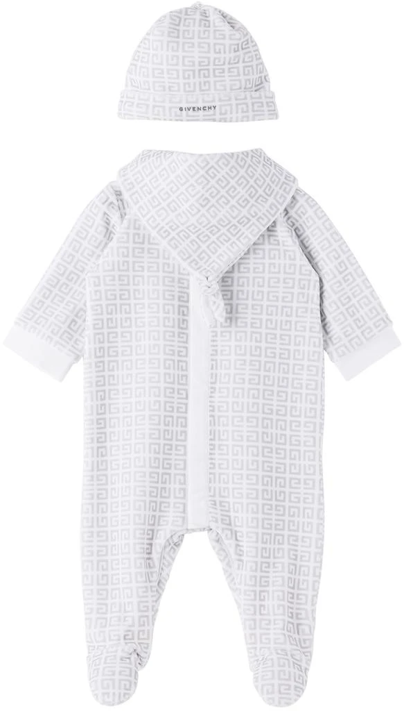 商品Kenzo|Baby White 4G Jumpsuit & Cloth Set,价格¥2886,第1张图片