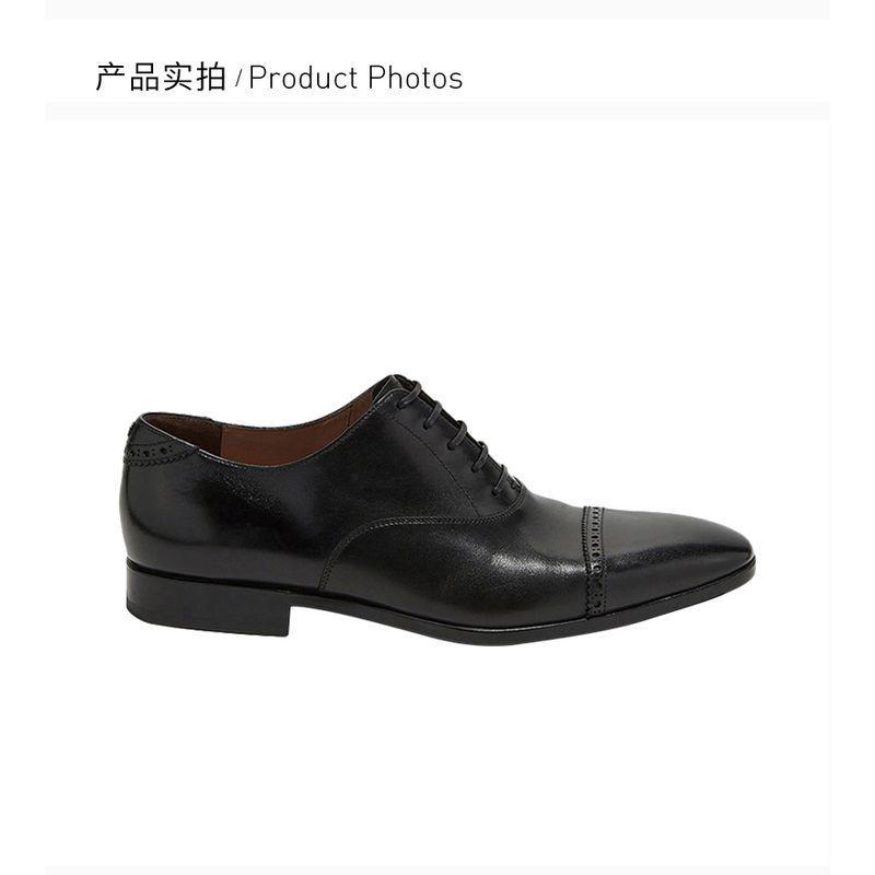 商品Salvatore Ferragamo|香港直邮Salvatore Ferragamo菲拉格慕黑色男士系带鞋百搭潮流,价格¥5813,第10张图片详细描述