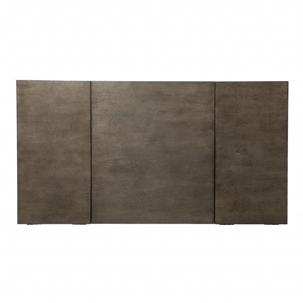 商品Homezia|Modern Gray and Gold Writing Desk with Storage,价格¥5557,第5张图片详细描述