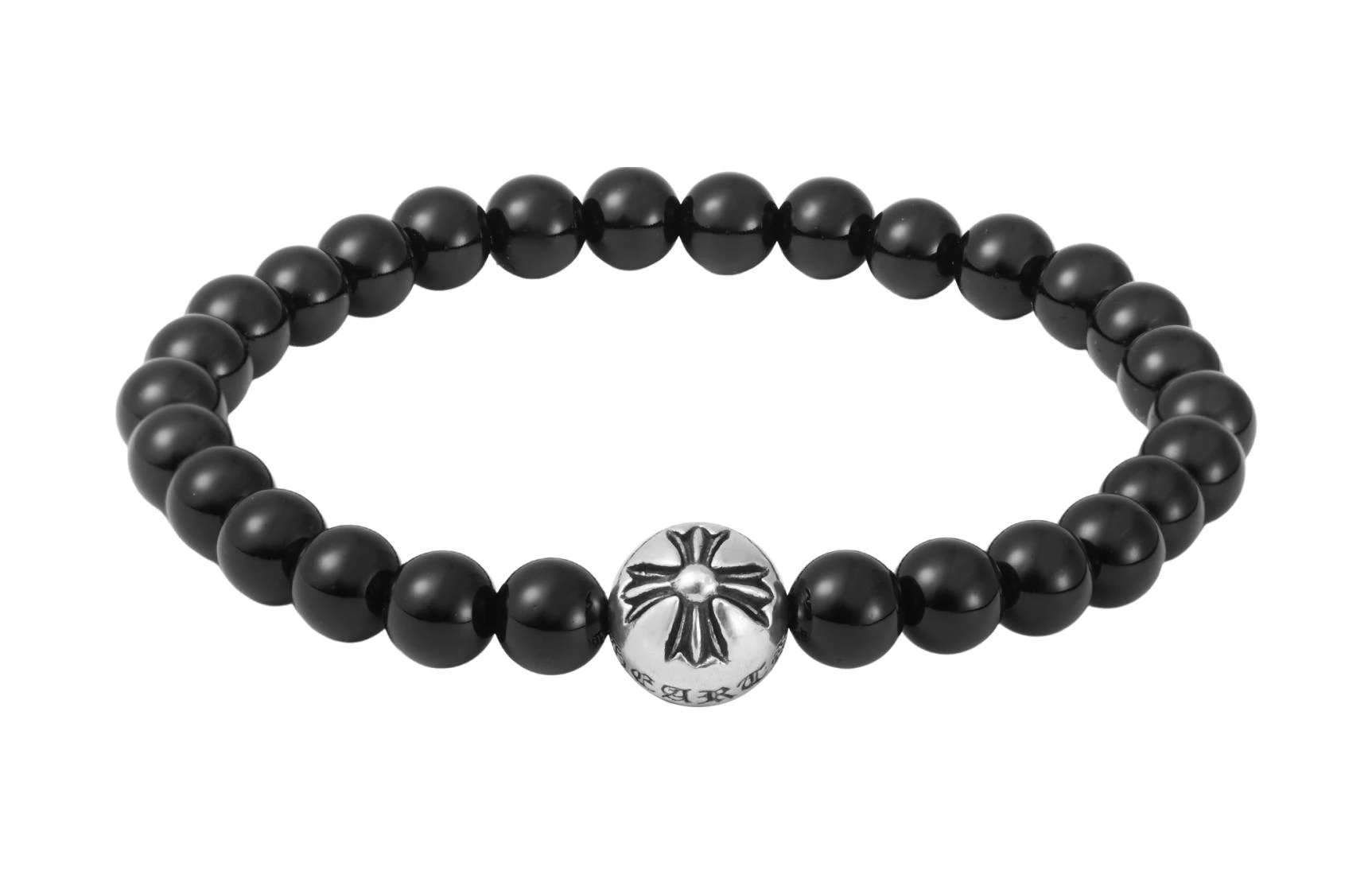 商品[国内直发] Chrome Hearts|Logo标识刻印装饰 925银 手链 男女同款情侣款 黑色,价格¥10667,第1张图片