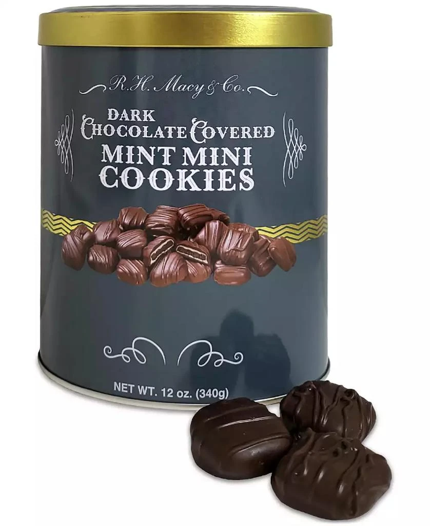 商品R.H. Macy & Co.|Holiday Dark Chocolate Mint Cookie Gift Tin, 12 oz., Created for Macy's,价格¥136,第1张图片