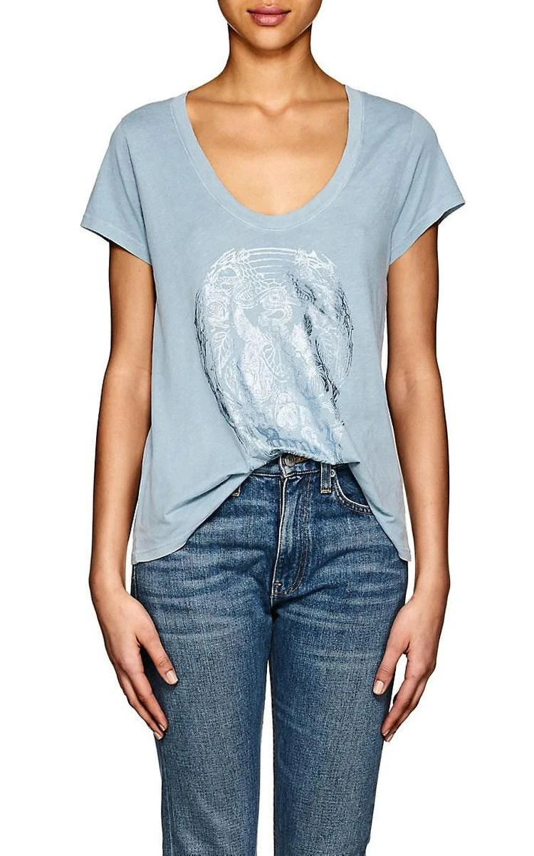 商品Zadig et Voltaire|Tanya Skull-Print Cotton-Blend T-Shirt,价格¥449,第1张图片
