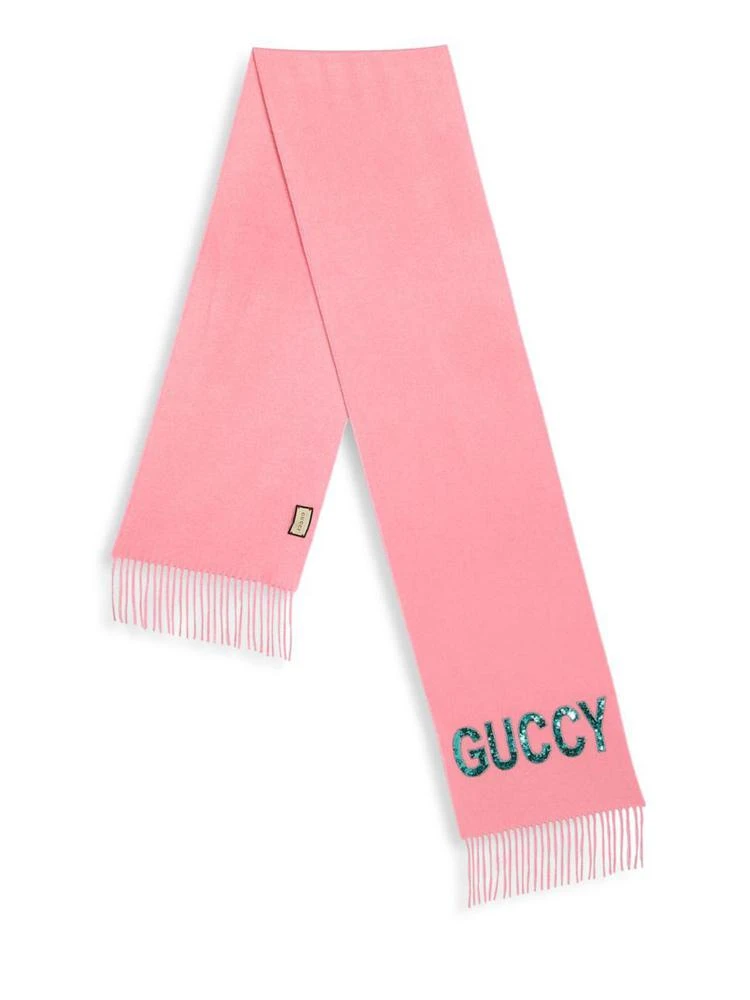 商品Gucci|Silk Cashmere Scarf,价格¥5025,第2张图片详细描述