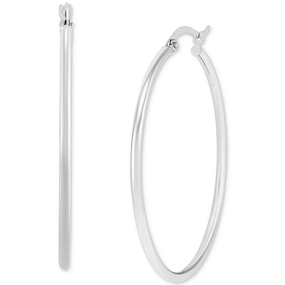 商品Macy's|14k White Gold Hoop Earrings,价格¥4299,第3张图片详细描述