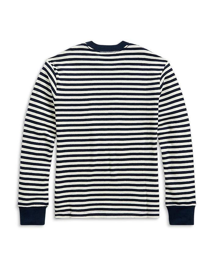 商品Ralph Lauren|Boys' Long Sleeve Striped Waffle Cotton Tee - Little Kid,价格¥178,第2张图片详细描述