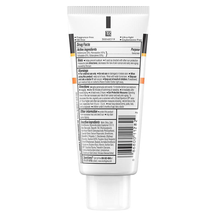 商品Neutrogena|Clear Face Liquid Lotion Sunscreen With SPF 50,价格¥109,第4张图片详细描述