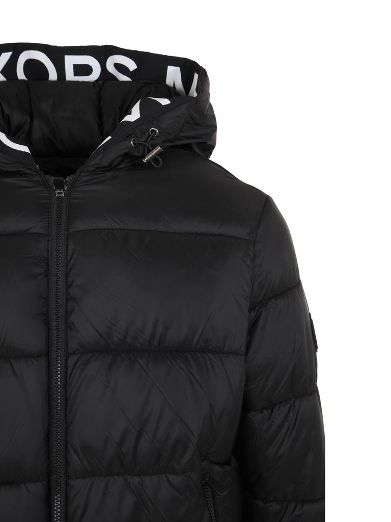 Michael Kors Hooded Logo Tape Puffer Jacket商品第3张图片规格展示