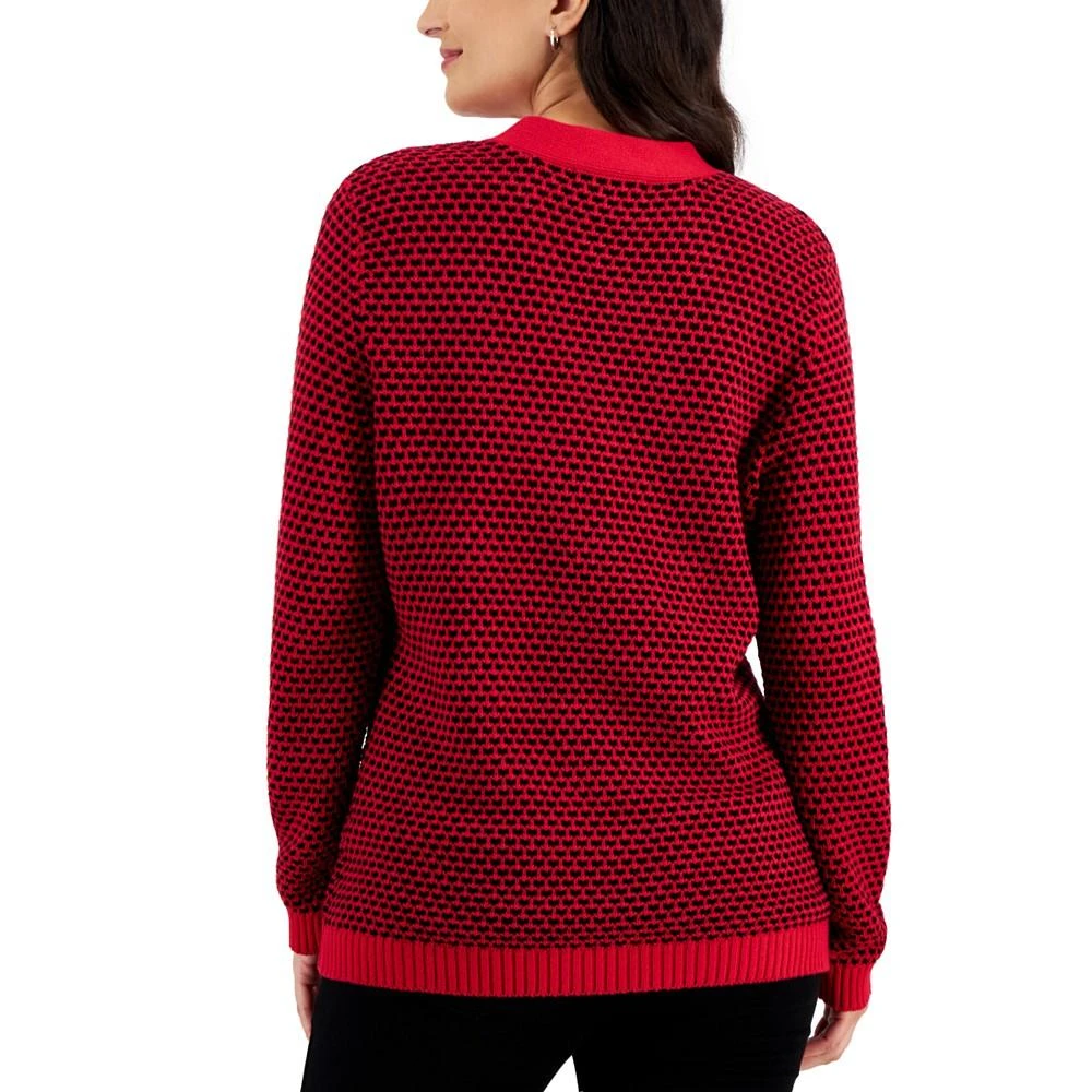 商品Karen Scott|Women's Textured Henley Top, Created for Macy's,价格¥99,第2张图片详细描述