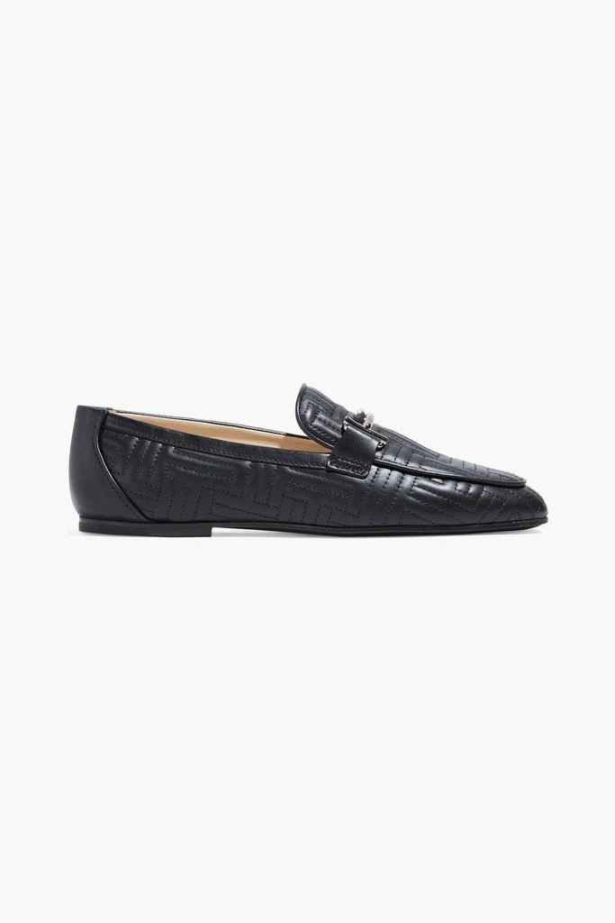 商品Tod's|Double T embellished quilted leather loafers,价格¥3463,第1张图片