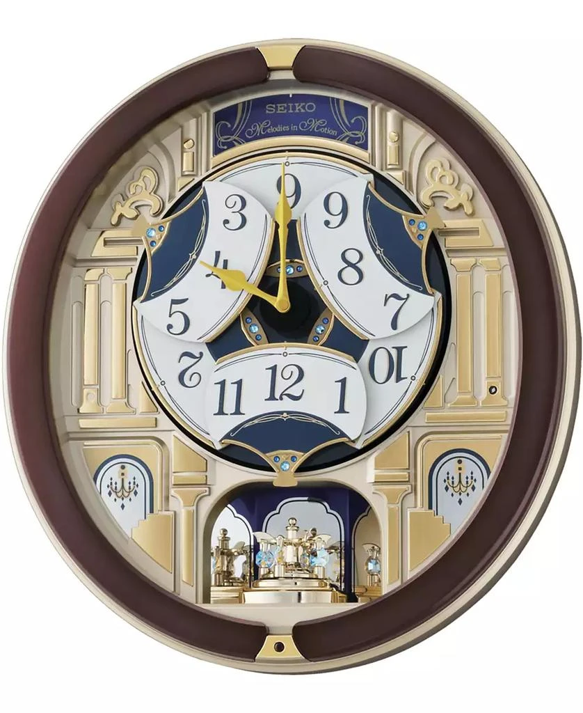 商品Seiko|Melodies in Motion Wood-Tone Wall Clock,价格¥2351,第3张图片详细描述