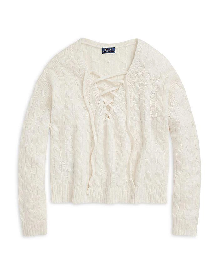 Lace Up Cable Knit Sweater 商品