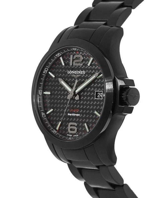 商品Longines|Longines Conquest Black PVD Black Carbon Fiber Dial Men's Watch L3.716.2.66.6,价格¥4837,第3张图片详细描述