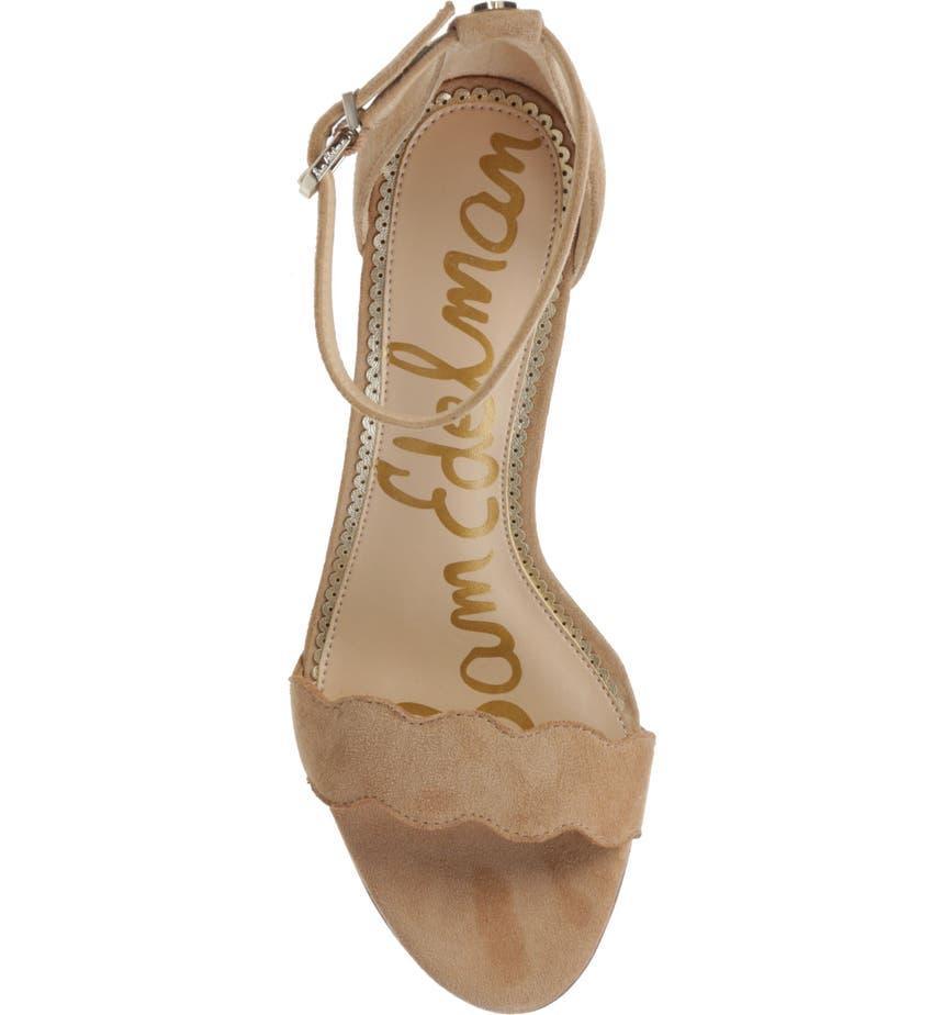 商品Sam Edelman|Odila Scalloped Ankle Strap Sandal,价格¥517,第7张图片详细描述