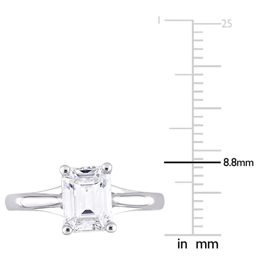 商品Amour|10k White Gold 2 CT TGW Created White Moissanite Cocktail Ring,价格¥2971,第3张图片详细描述