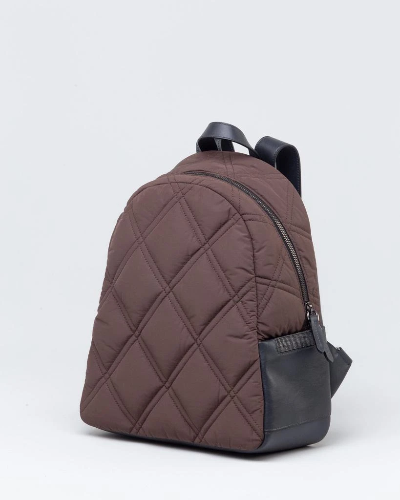 商品Brunello Cucinelli|Zaino in taffetà trapuntato con monile,价格¥23171,第1张图片