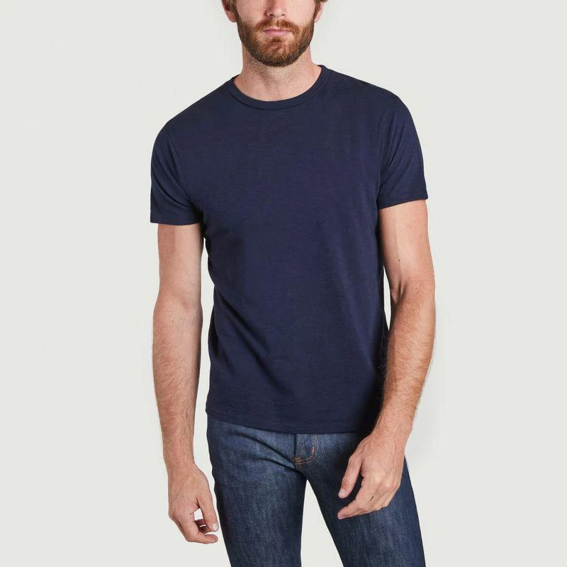 商品Velva Sheen|Straight cut t-shirt Navy VELVA SHEEN,价格¥270,第1张图片