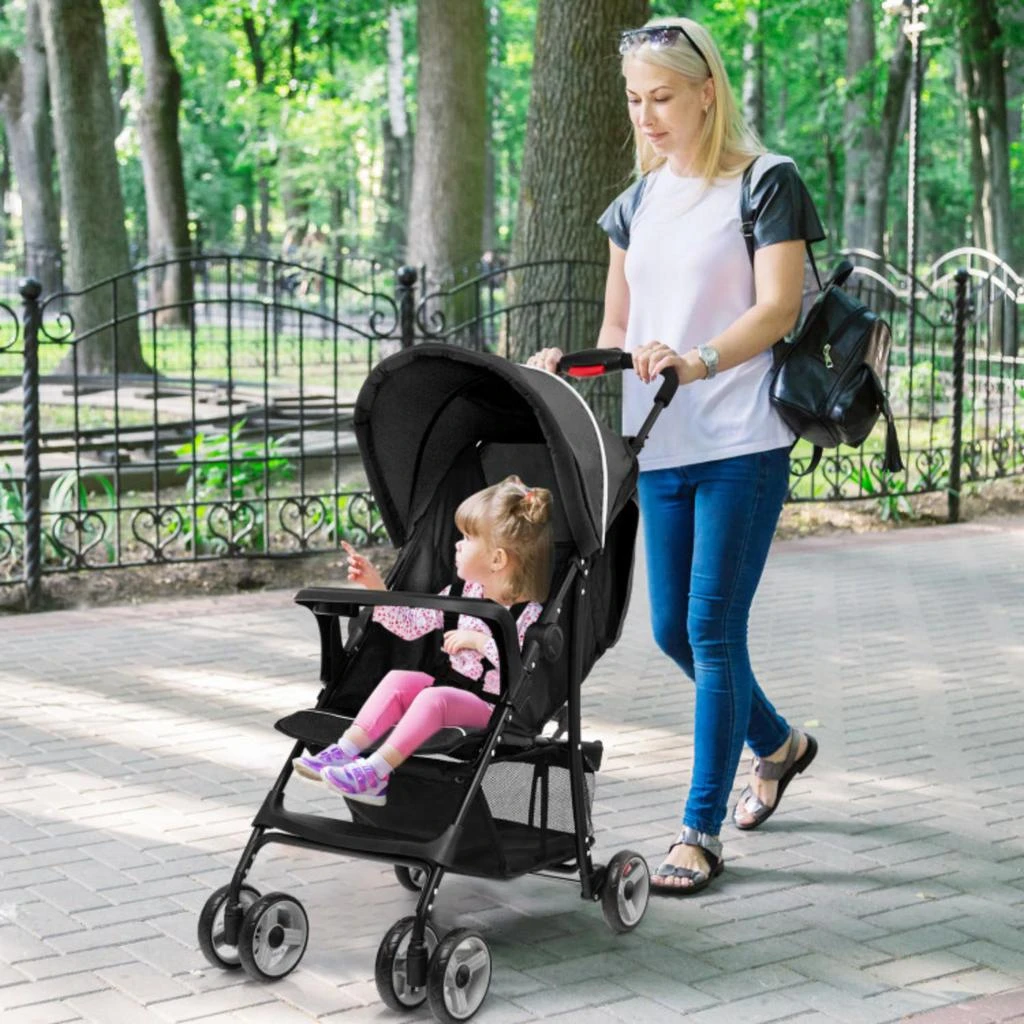 商品Hivvago|Toddler Travel Stroller for Airplane with Adjustable Backrest and Canopy,价格¥866,第2张图片详细描述