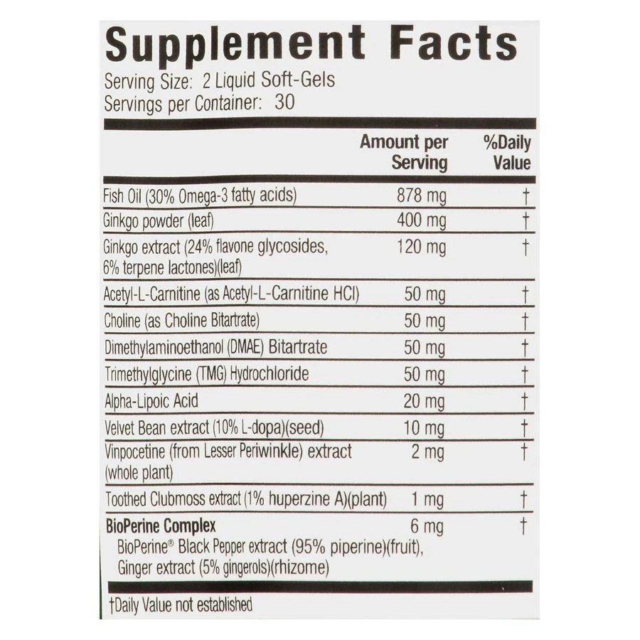 商品Irwin Naturals|Ginkgo Smart, Liquid Soft-Gels,价格¥93,第2张图片详细描述