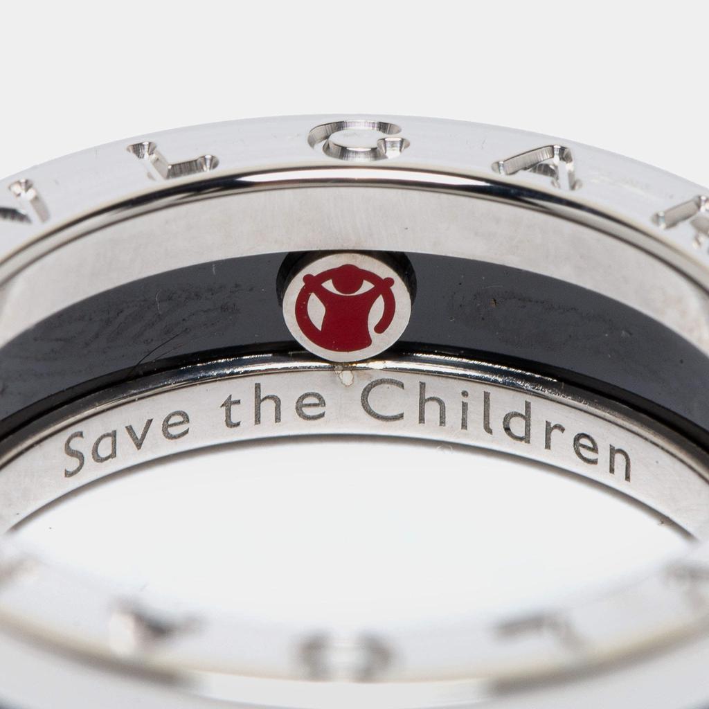 Bvlgari B-zero1 Save the Children Sterling Silver Ceramic Ring Size 53商品第6张图片规格展示