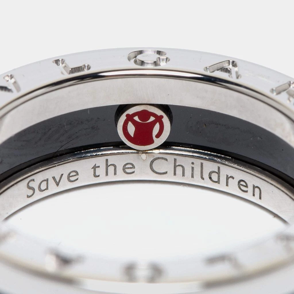 Bvlgari B-zero1 Save the Children Sterling Silver Ceramic Ring Size 53 商品