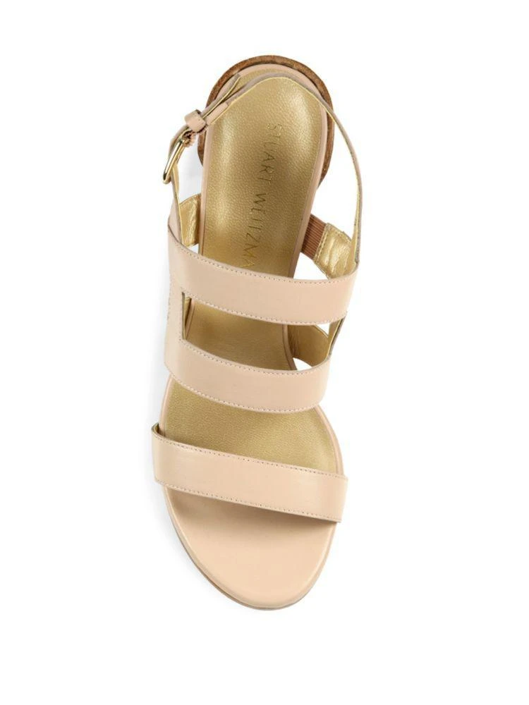 商品Stuart Weitzman|Milanese Strappy Leather Block Heel Slingbacks,价格¥1254,第4张图片详细描述
