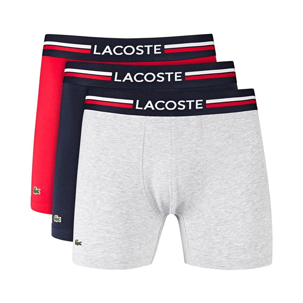 商品Lacoste|Men's Stretch Boxer Brief Set, 3-Piece,价格¥311,第1张图片