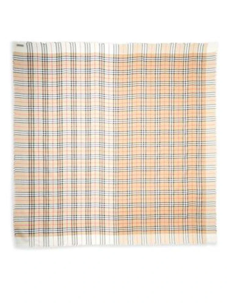 商品Burberry|Colorblock Vintage Check Square Scarf,价格¥2606,第2张图片详细描述