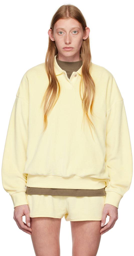 Yellow Long Sleeve Polo商品第1张图片规格展示