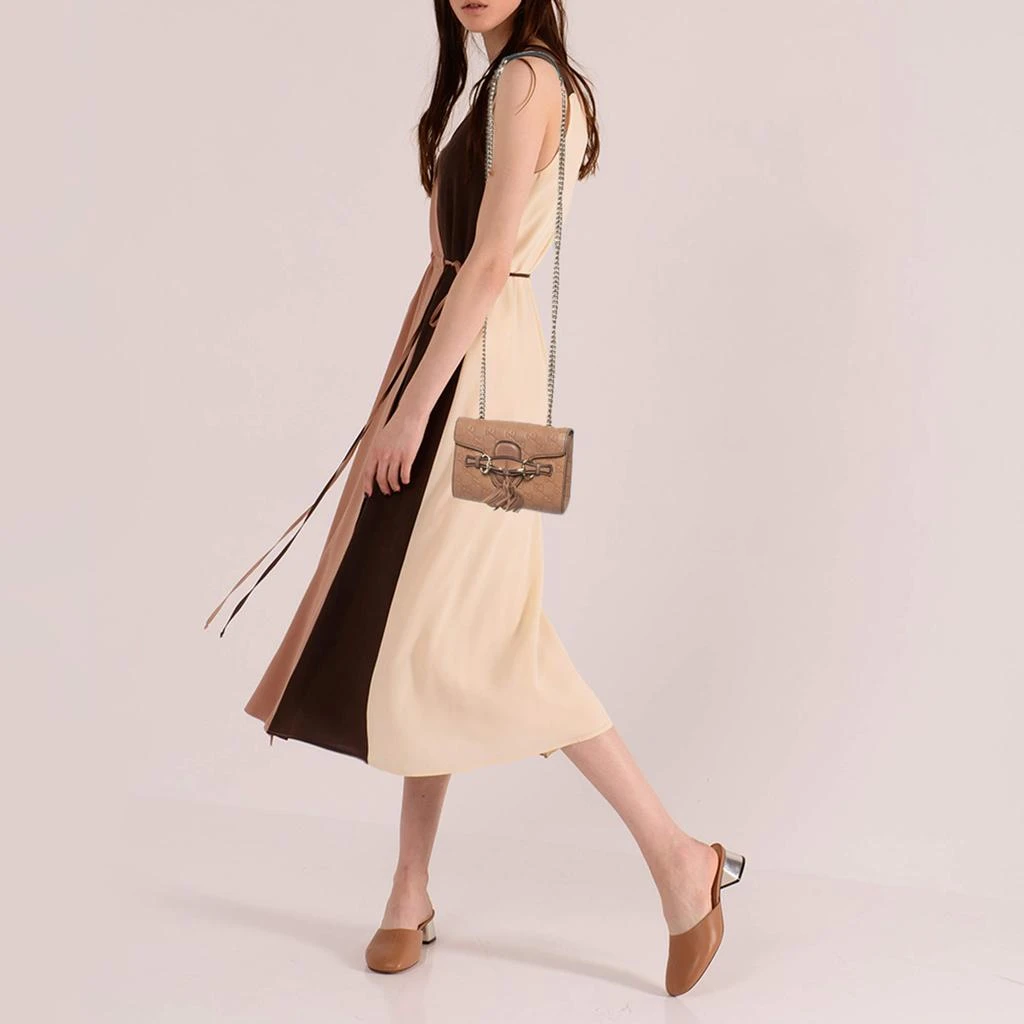 商品[二手商品] Gucci|Gucci Light Brown Guccissima Leather Mini Emily Chain Shoulder Bag,价格¥6237,第2张图片详细描述