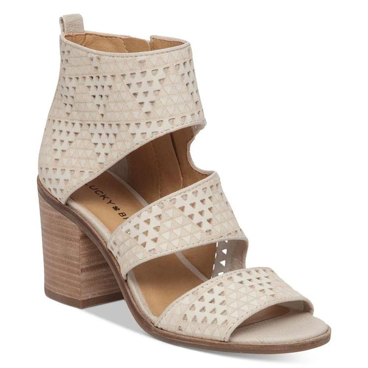 商品Lucky Brand|Women's Kabott Cutout Block-Heel Sandals,价格¥482,第1张图片