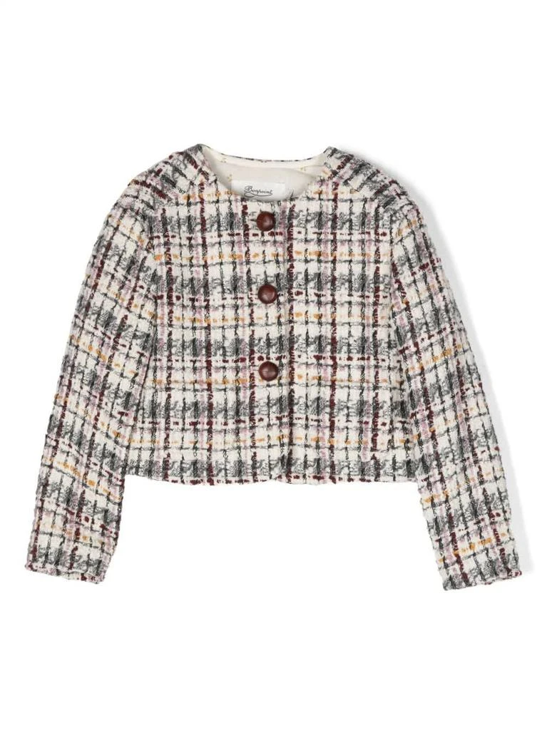 商品Bonpoint|Giacca Tartan In Misto Lana Bambina,价格¥2588,第1张图片