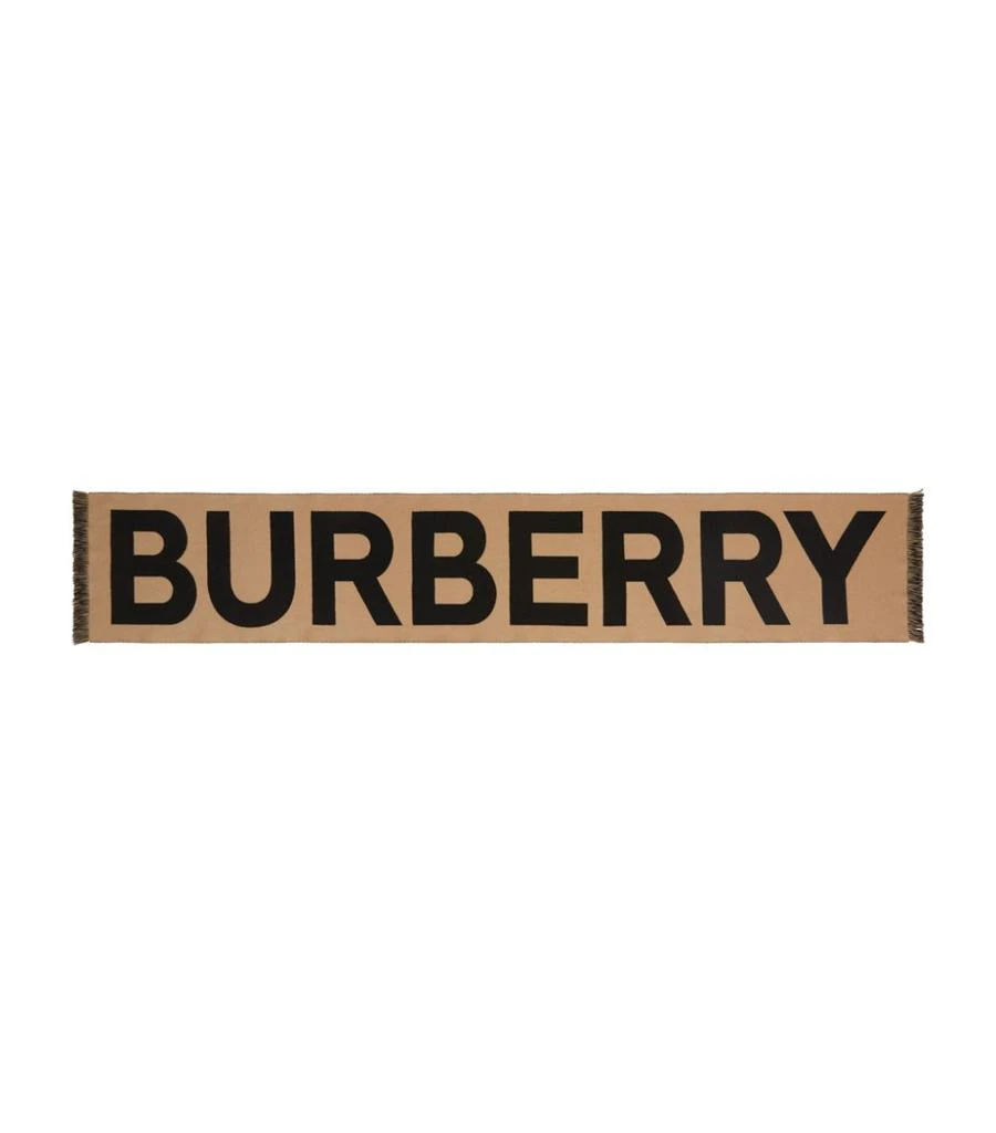 商品Burberry|logo流苏羊毛围巾,价格¥2443,第4张图片详细描述