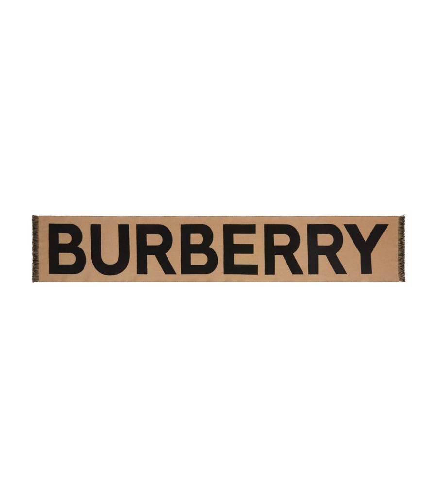 商品Burberry|logo流苏羊毛围巾,价格¥2279,第6张图片详细描述