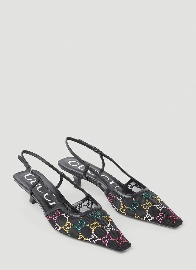 商品Gucci|GG Embellished Kitten Heels,价格¥4396,第2张图片详细描述